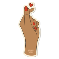 Finger Heart Sticker