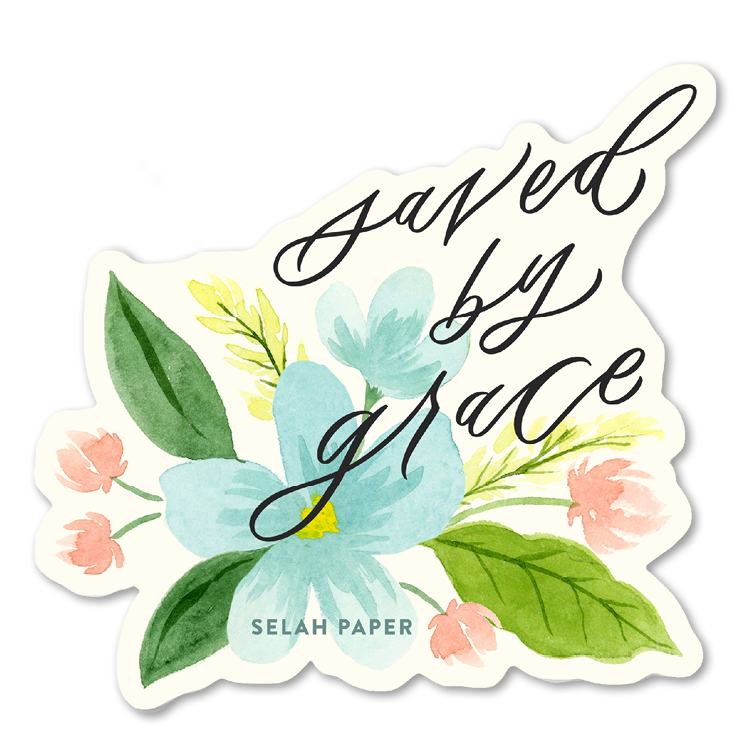 Saved By Grace Sticker