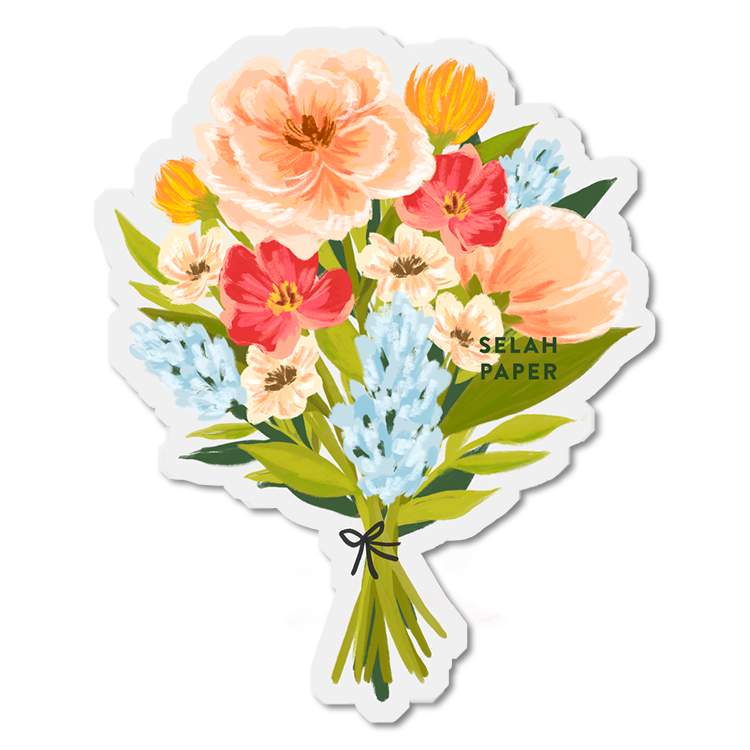 Flower Bouquet Sticker (clear)