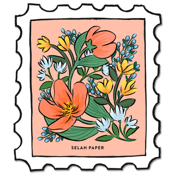 Floral Stamp Sticker