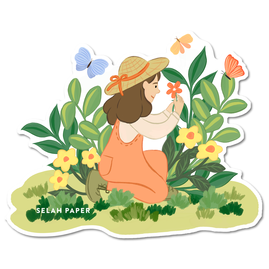 Garden Girl Sticker