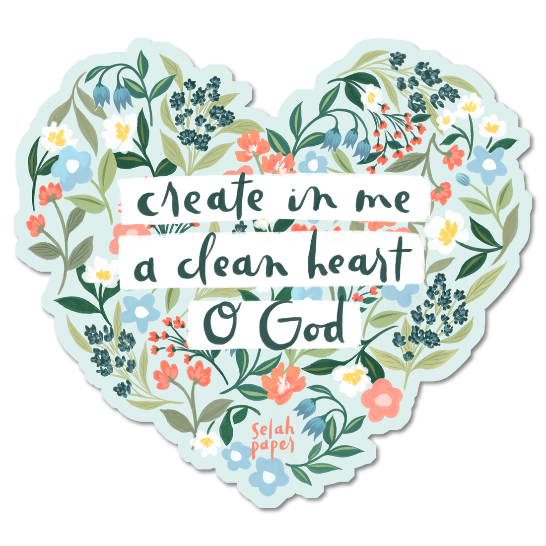 A Clean Heart Sticker