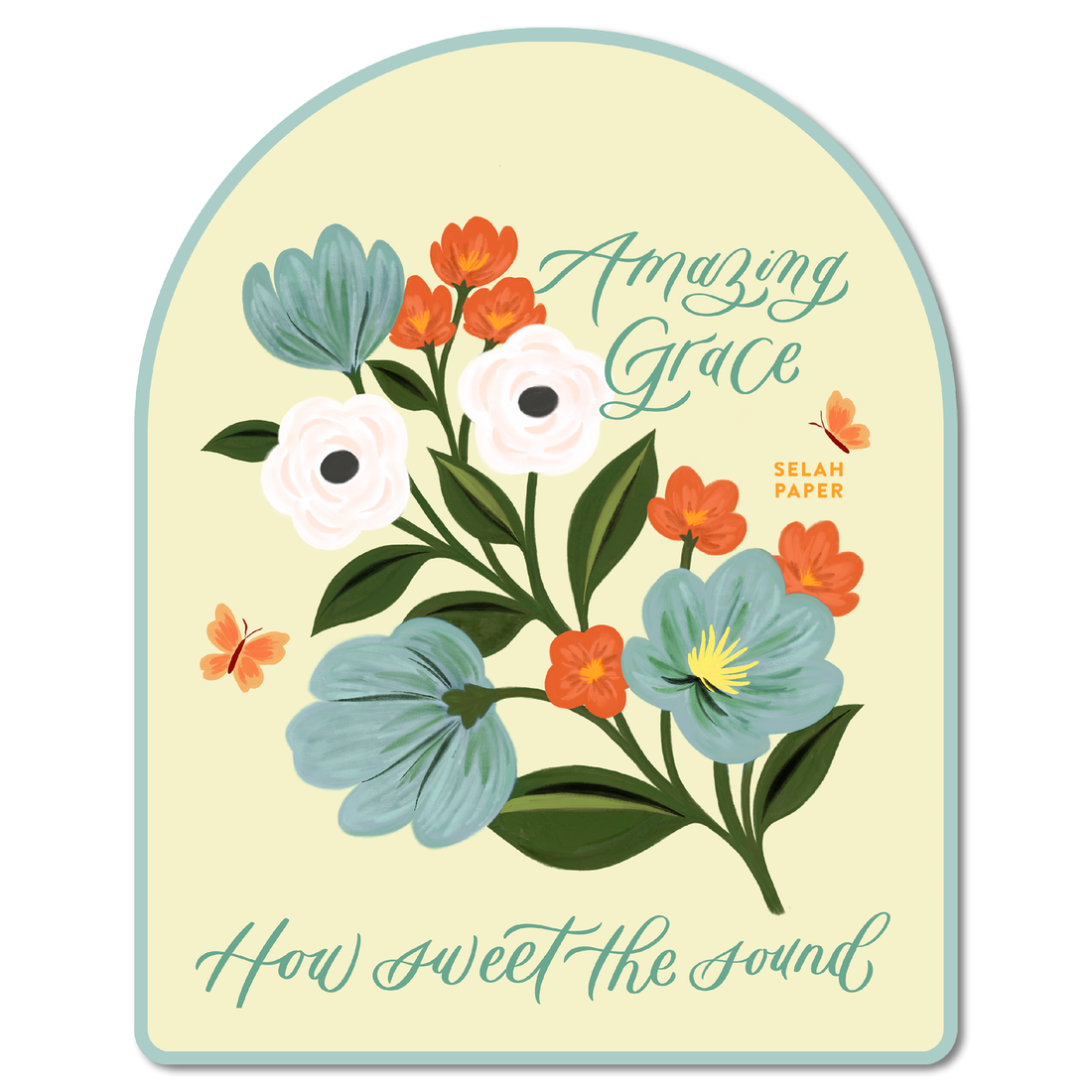Amazing Grace Hymn Sticker