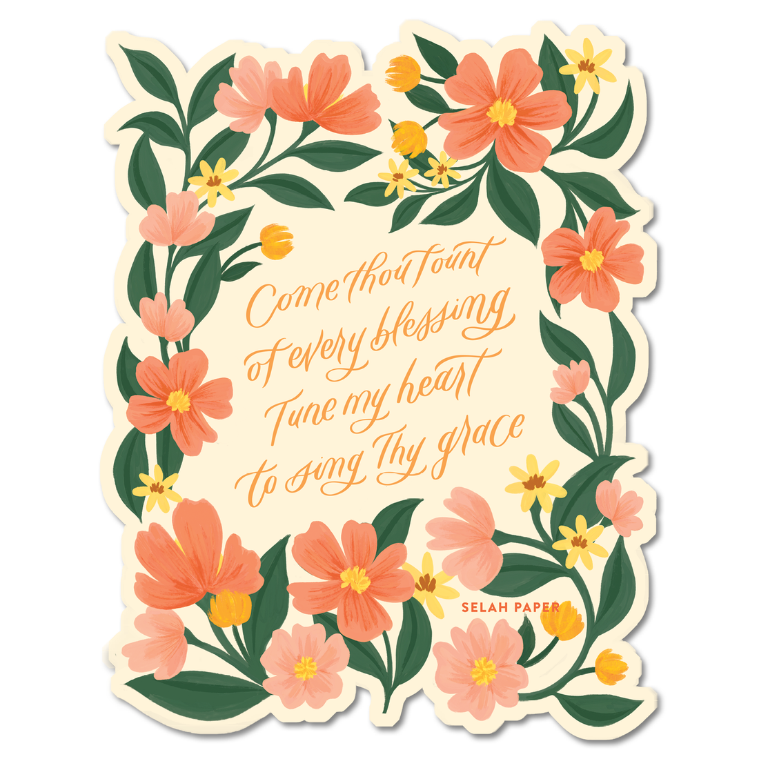 Come Thou Fount Hymn Sticker