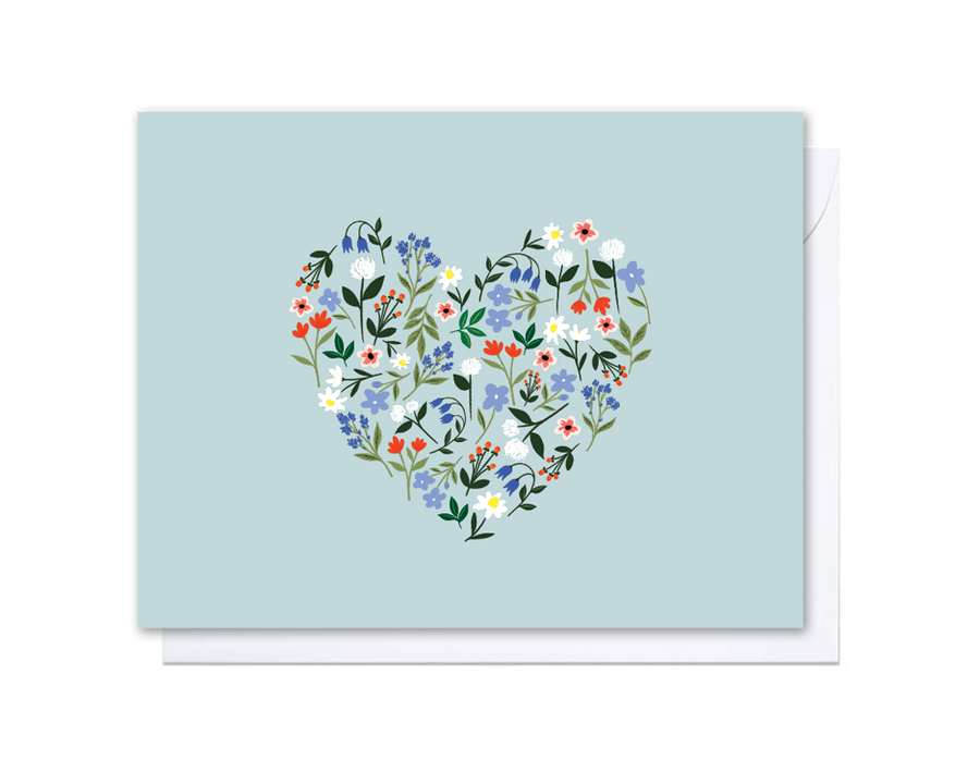 Flower Heart Card