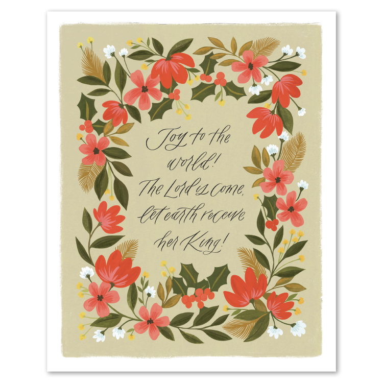 Joy to the World Hymn Print