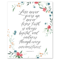 Love Never Gives Up Print