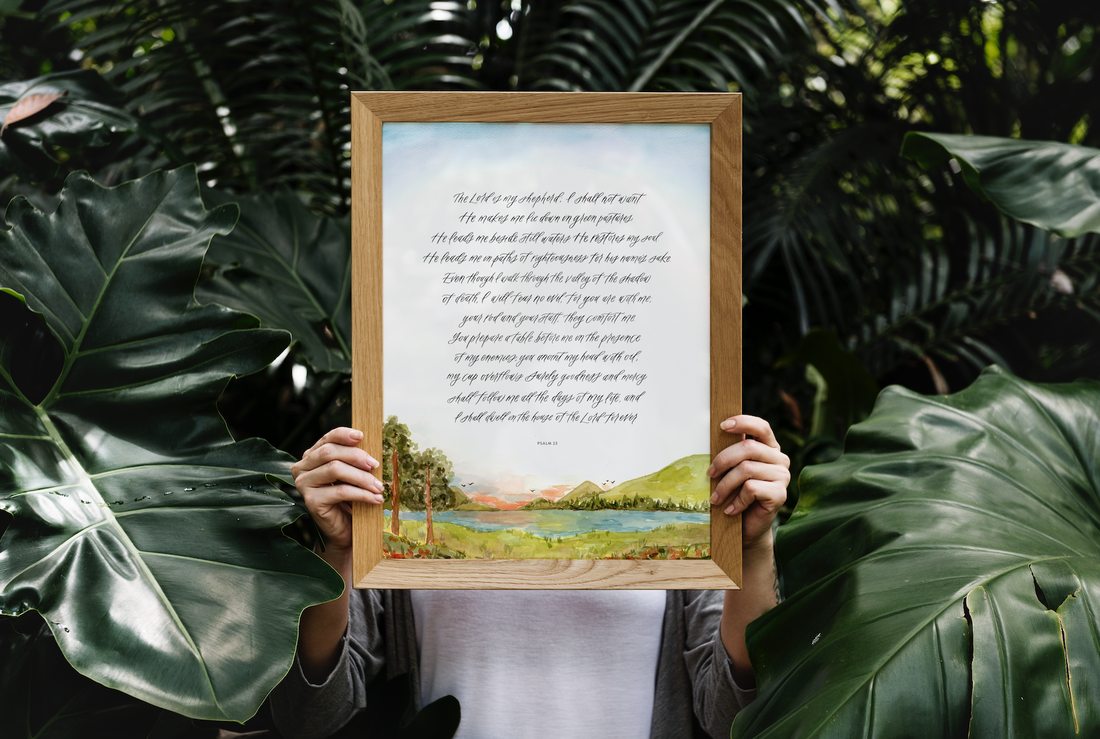 Psalm 23 Landscape Print