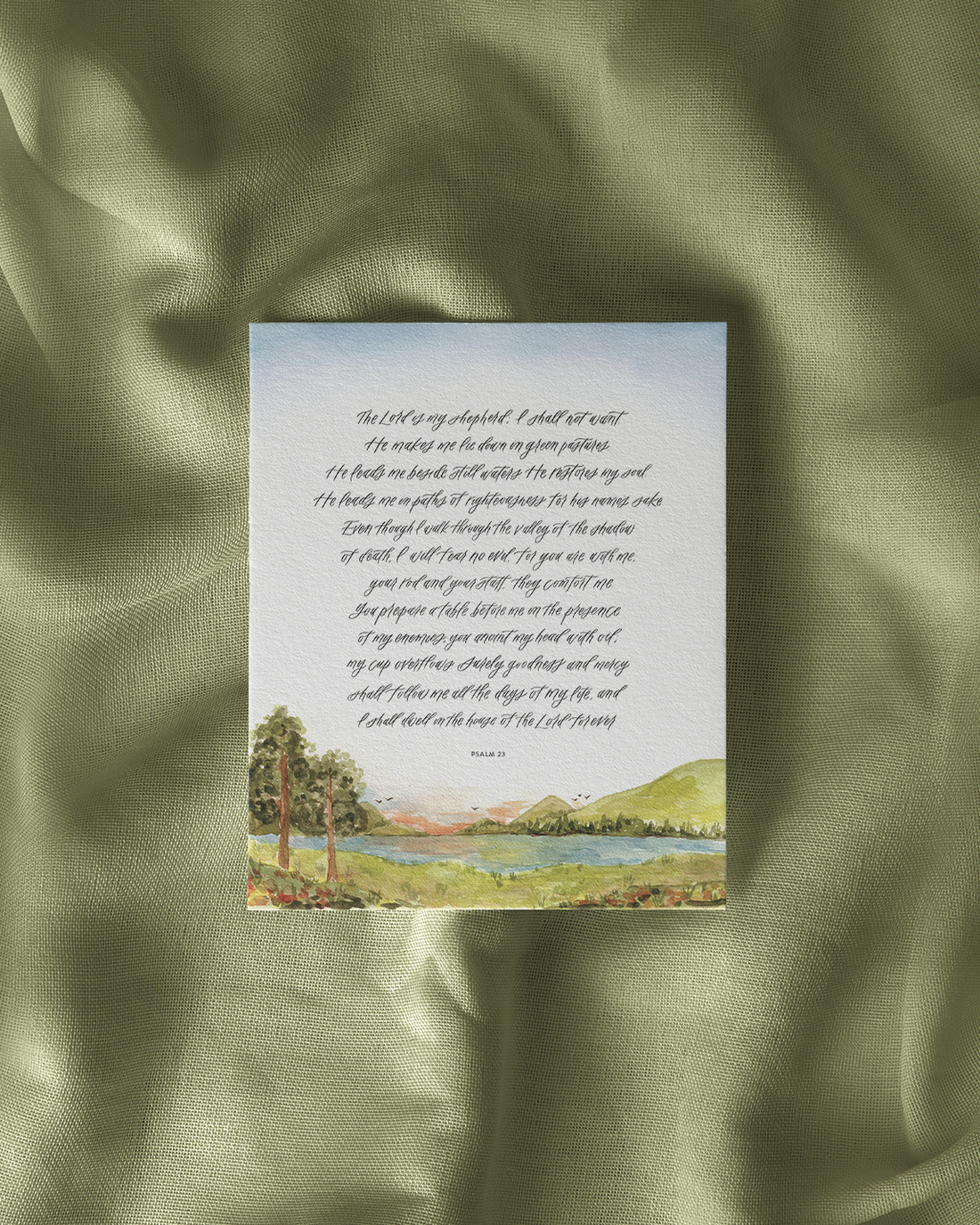 Psalm 23 Landscape Print