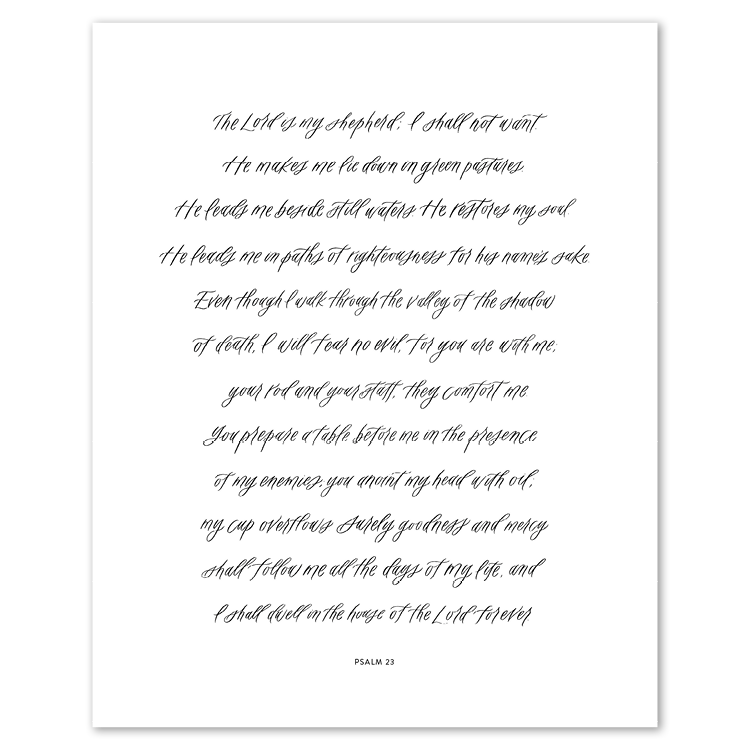 Psalm 23 Simple Print