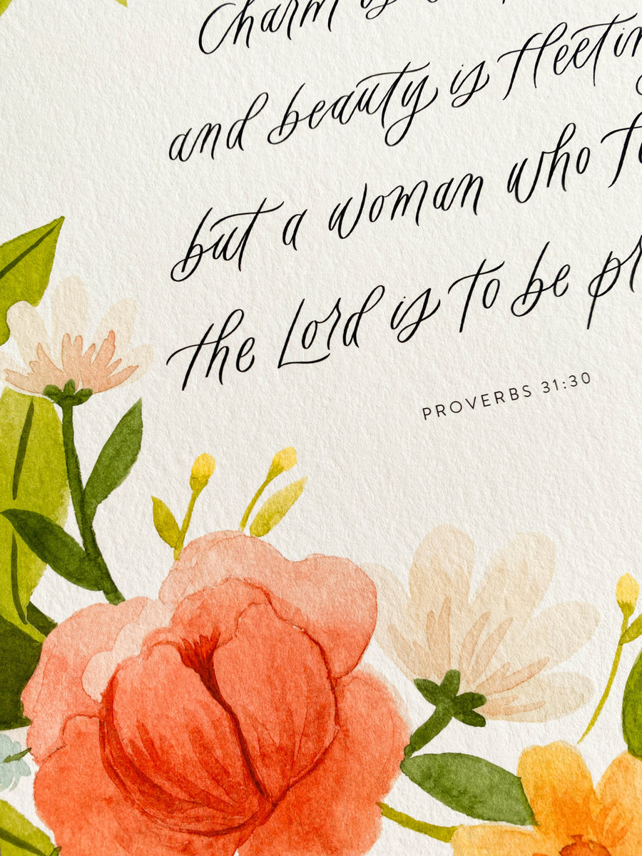A Woman Who Fears The Lord Print