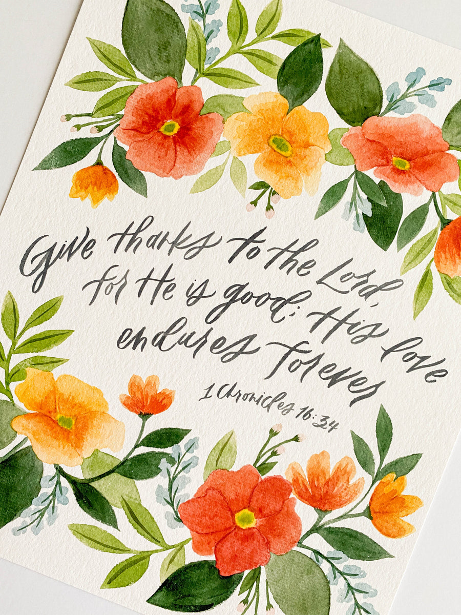 Give Thanks To The Lord Print
