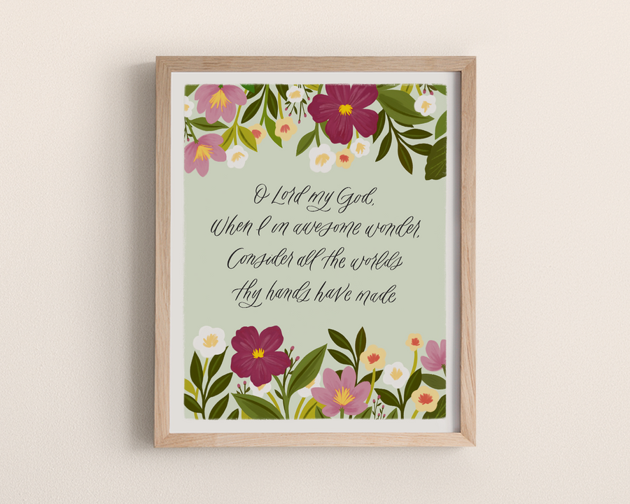 How Great Thou Art Hymn Print