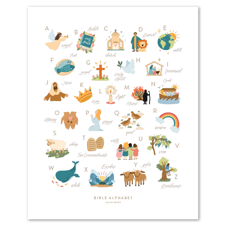 Illustrated Bible Alphabet Print