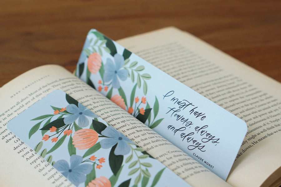 Monet Flowers Bookmark