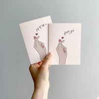 Love Ya Finger Hearts Card