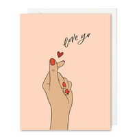 Love Ya Finger Hearts Card