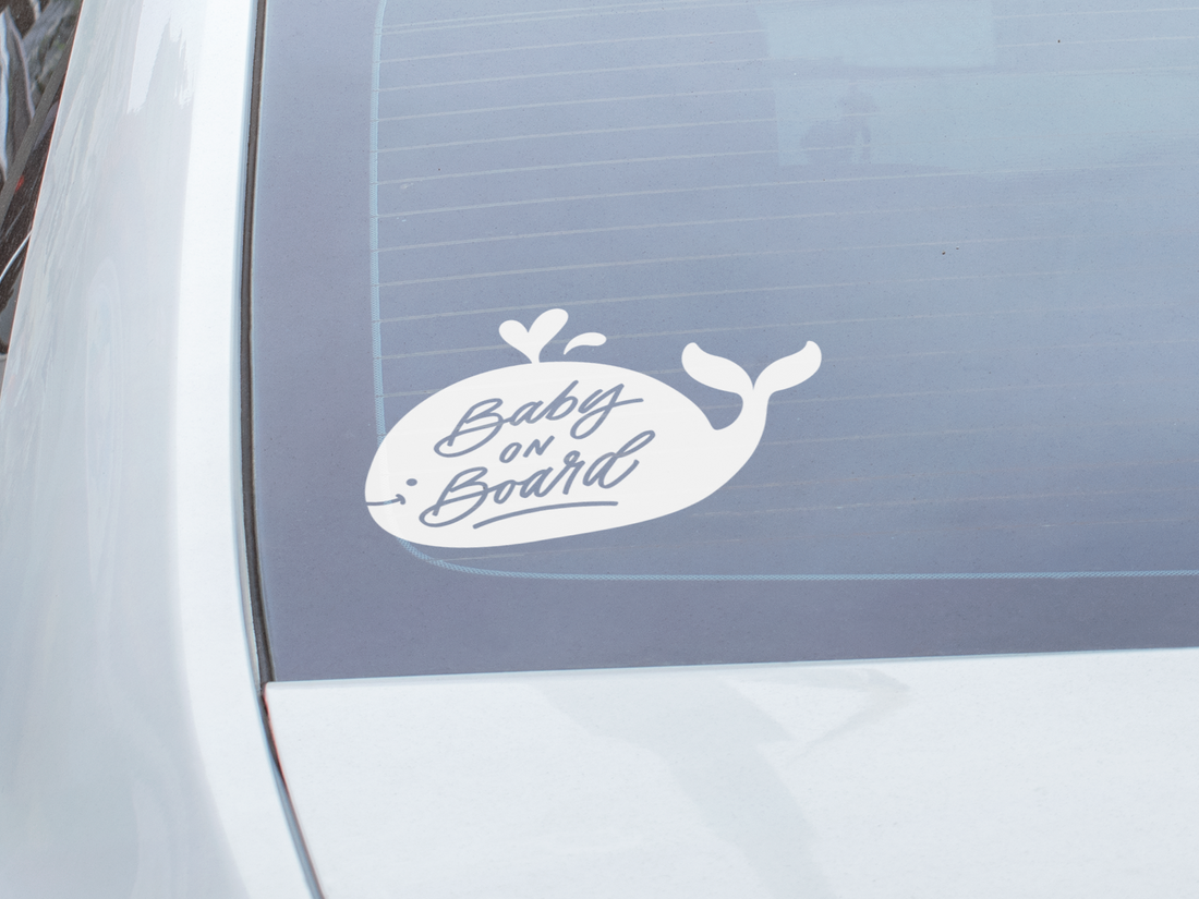 Whale Baby Car Decal