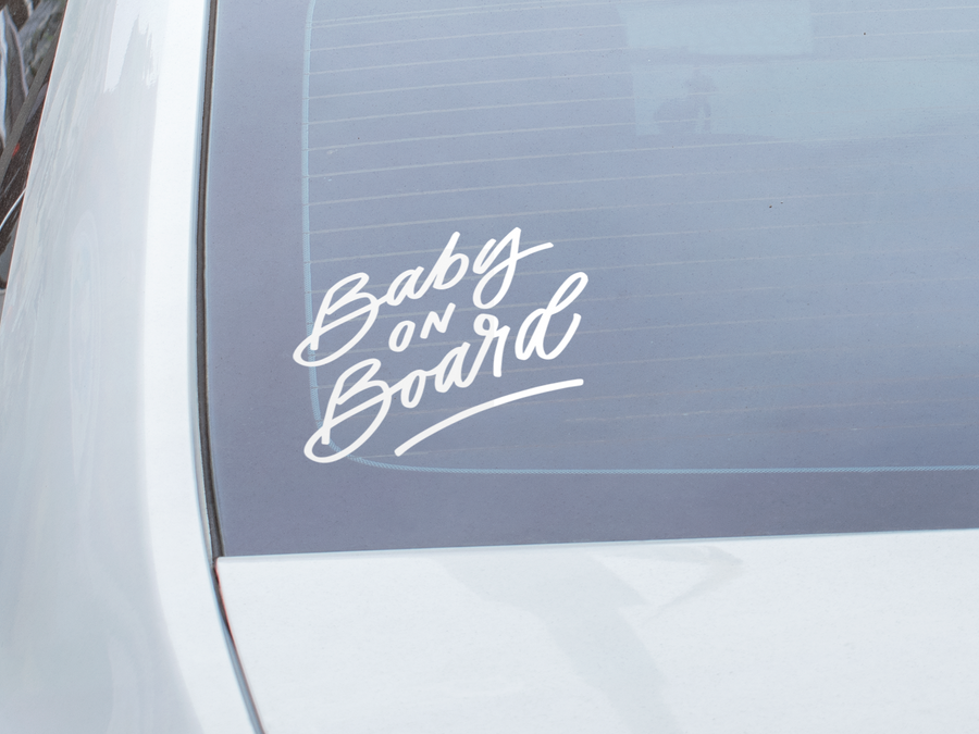 Baby on Board Lettering Car Decal