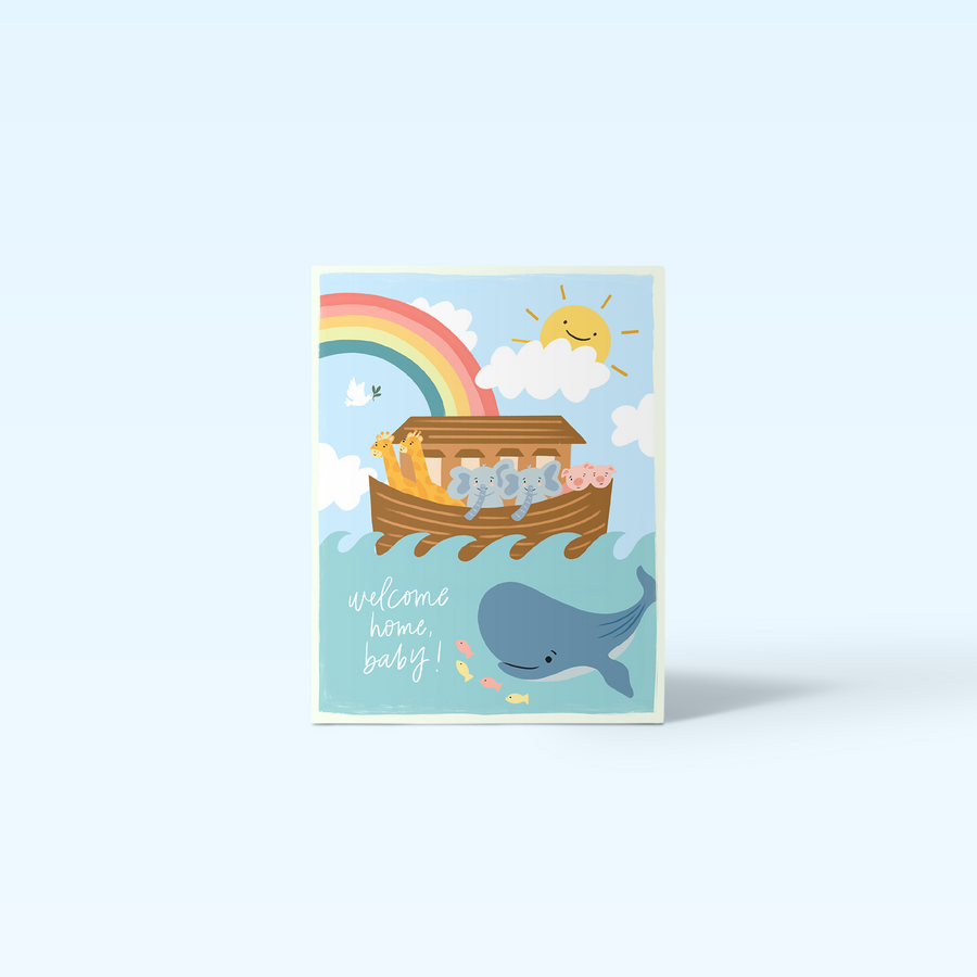 Noah's Ark Baby Card
