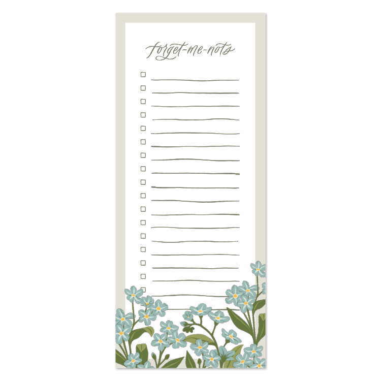 Forget-Me-Not Notepad
